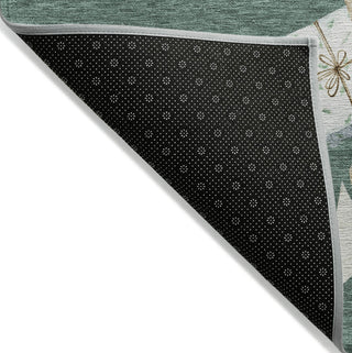 Piper Looms Chantille Christmas ACN1825 Seafoam Machine Washable Area Rug Backing Image