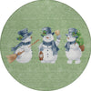 Piper Looms Chantille Christmas ACN1826 Aloe Machine Washable Area Rug Round Main Image