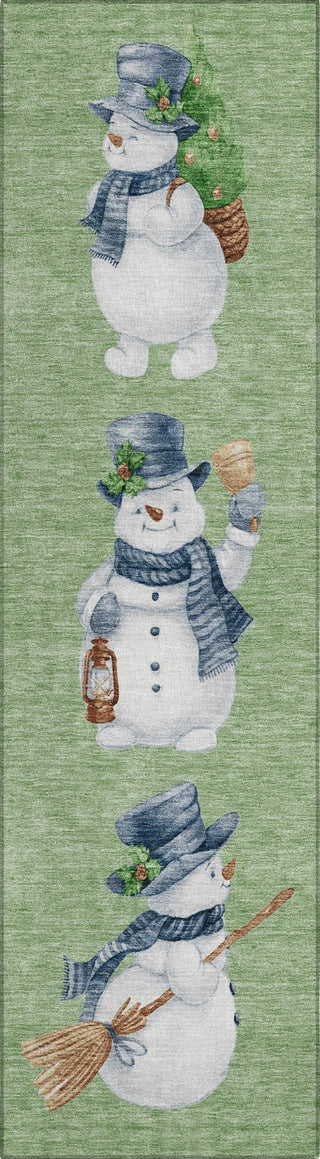 Piper Looms Chantille Christmas ACN1826 Aloe Machine Washable Area Rug Runner Main Image