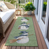 Piper Looms Chantille Christmas ACN1826 Aloe Machine Washable Area Rug Runner Outdoor Lifestyle Image Feature