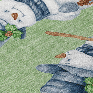 Piper Looms Chantille Christmas ACN1826 Aloe Machine Washable Area Rug Swatch Image