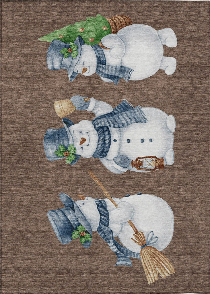 Piper Looms Chantille Christmas ACN1826 Brown Machine Washable Area Rug main image