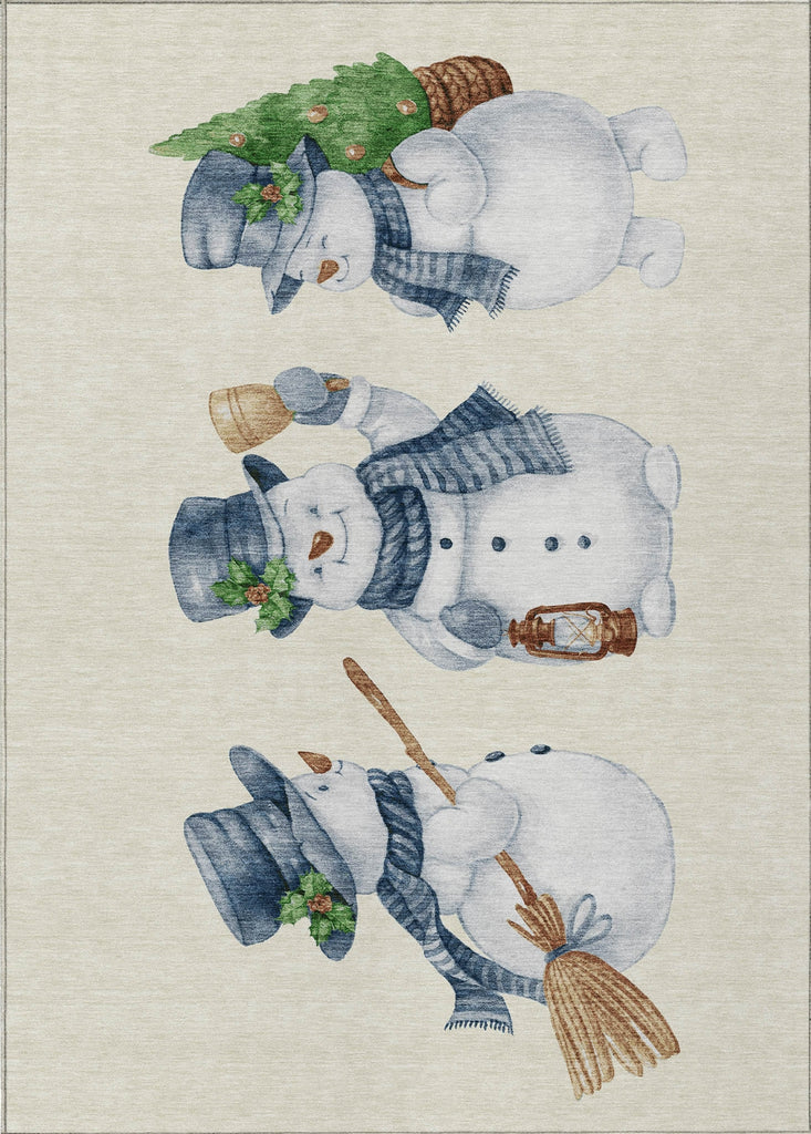 Piper Looms Chantille Christmas ACN1826 Ivory Machine Washable Area Rug main image
