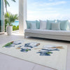 Piper Looms Chantille Christmas ACN1826 Ivory Machine Washable Area Rug Outdoor Lifestyle Image Feature