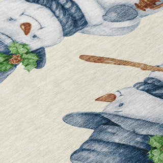 Piper Looms Chantille Christmas ACN1826 Ivory Machine Washable Area Rug Swatch Image