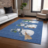 Piper Looms Chantille Christmas ACN1826 Navy Machine Washable Area Rug Lifestyle Image Feature