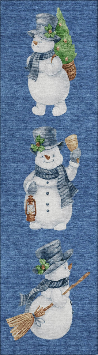 Piper Looms Chantille Christmas ACN1826 Navy Machine Washable Area Rug Runner Main Image