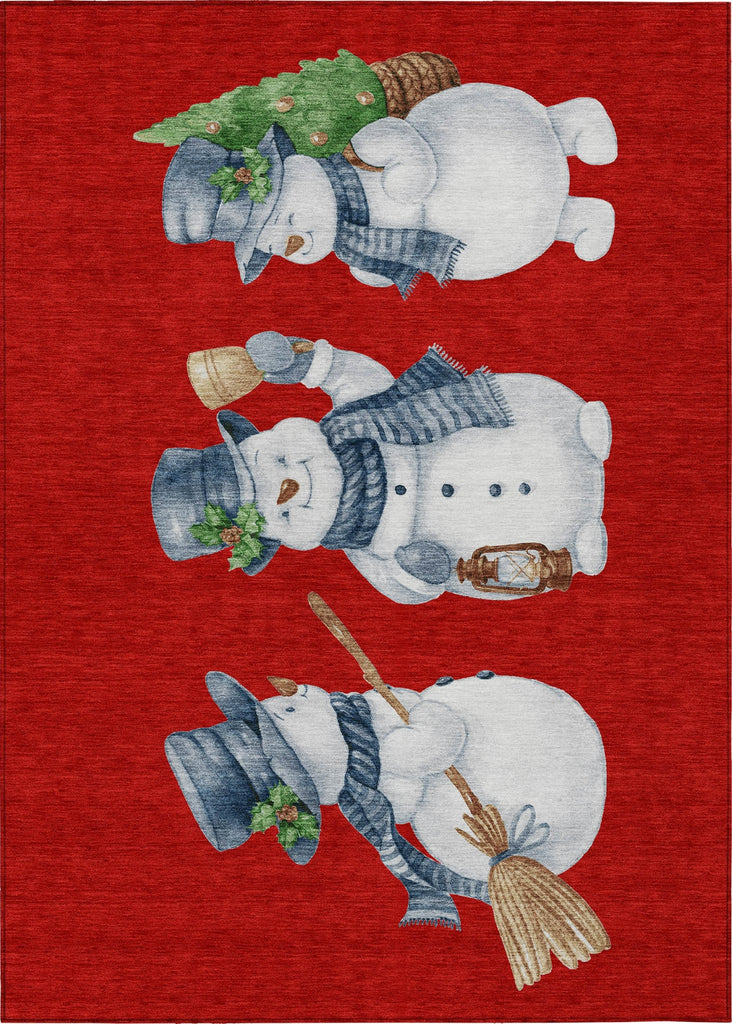 Piper Looms Chantille Christmas ACN1826 Red Machine Washable Area Rug main image