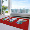 Piper Looms Chantille Christmas ACN1826 Red Machine Washable Area Rug Outdoor Lifestyle Image Feature