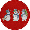 Piper Looms Chantille Christmas ACN1826 Red Machine Washable Area Rug Round Main Image