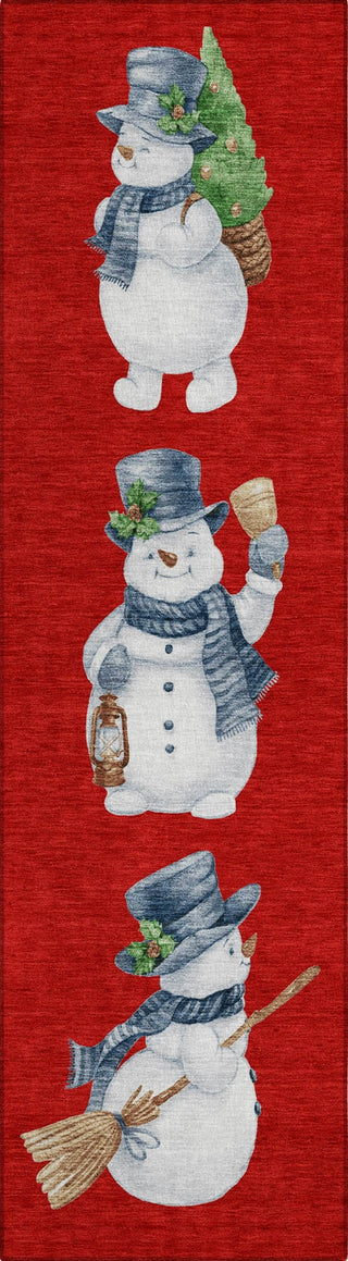 Piper Looms Chantille Christmas ACN1826 Red Machine Washable Area Rug Runner Main Image