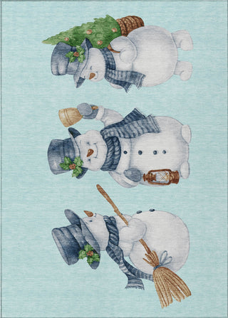 Piper Looms Chantille Christmas ACN1826 Sky Machine Washable Area Rug main image