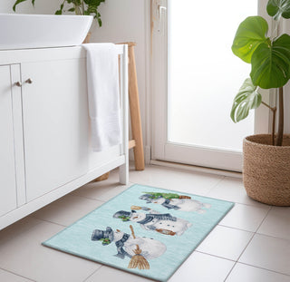 Piper Looms Chantille Christmas ACN1826 Sky Machine Washable Area Rug Scatter Lifestyle Image Feature