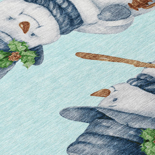 Piper Looms Chantille Christmas ACN1826 Sky Machine Washable Area Rug Swatch Image