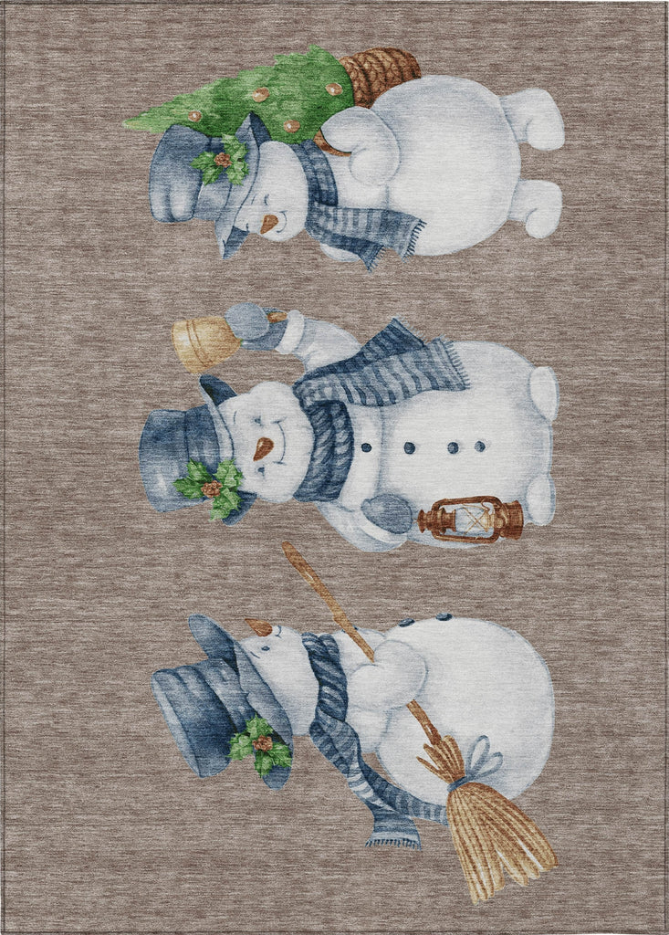 Piper Looms Chantille Christmas ACN1826 Taupe Machine Washable Area Rug main image