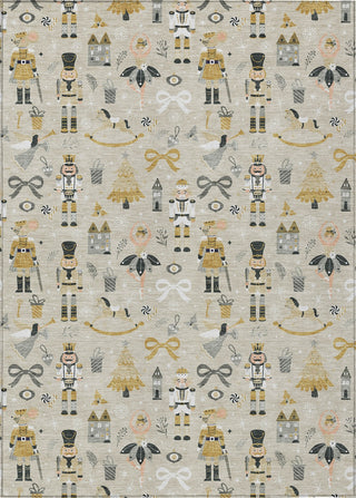 Piper Looms Chantille Christmas ACN1827 Beige Machine Washable Area Rug main image