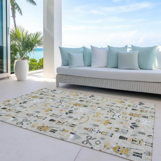 Piper Looms Chantille Christmas ACN1827 Beige Machine Washable Area Rug Outdoor Lifestyle Image Feature
