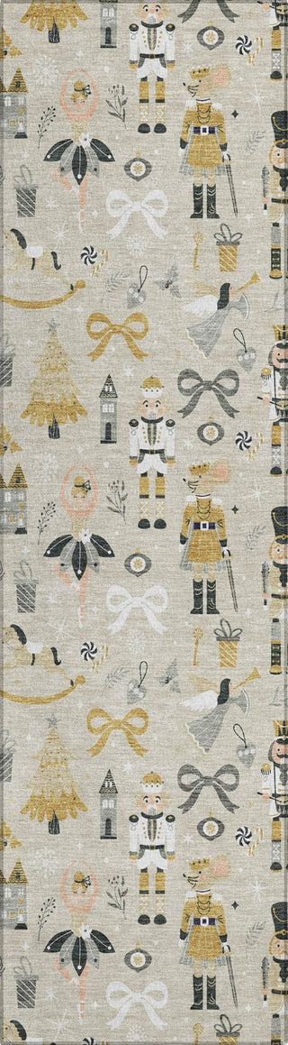 Piper Looms Chantille Christmas ACN1827 Beige Machine Washable Area Rug Runner Main Image