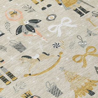 Piper Looms Chantille Christmas ACN1827 Beige Machine Washable Area Rug Swatch Image