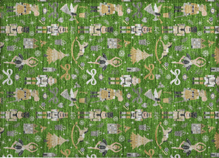 Piper Looms Chantille Christmas ACN1827 Green Machine Washable Area Rug Scatter Main Image