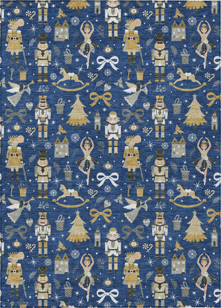 Piper Looms Chantille Christmas ACN1827 Navy Machine Washable Area Rug main image