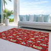 Piper Looms Chantille Christmas ACN1827 Red Machine Washable Area Rug Outdoor Lifestyle Image Feature
