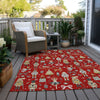 Piper Looms Chantille Christmas ACN1827 Red Machine Washable Area Rug Outdoor Lifestyle Image Feature