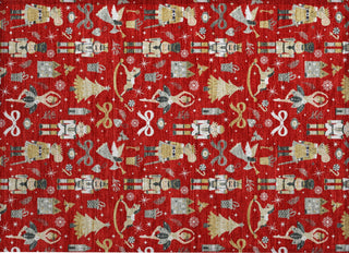 Piper Looms Chantille Christmas ACN1827 Red Machine Washable Area Rug Scatter Main Image