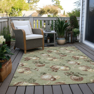 Piper Looms Chantille Christmas ACN1828 Aloe Machine Washable Area Rug Outdoor Lifestyle Image Feature