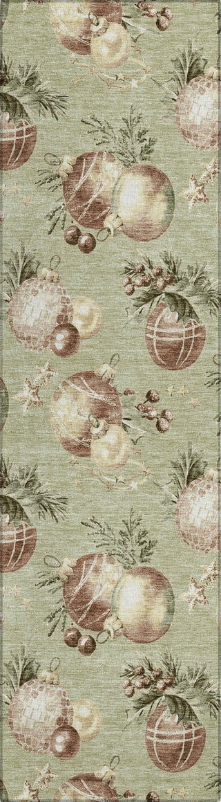 Piper Looms Chantille Christmas ACN1828 Aloe Machine Washable Area Rug Runner Main Image