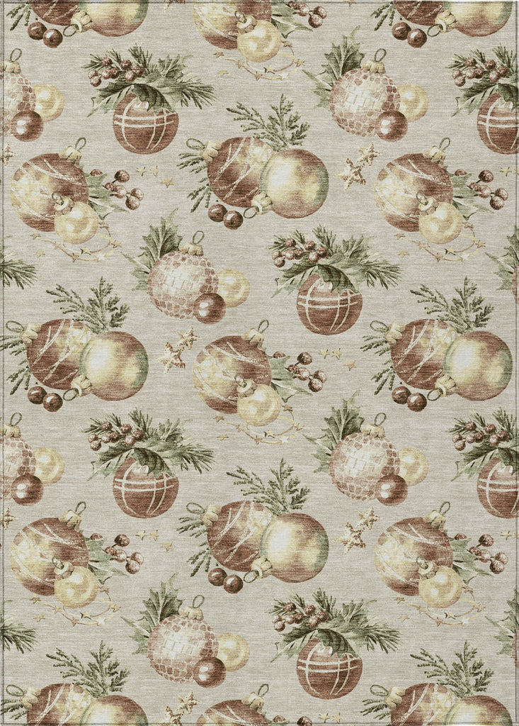 Piper Looms Chantille Christmas ACN1828 Beige Machine Washable Area Rug main image