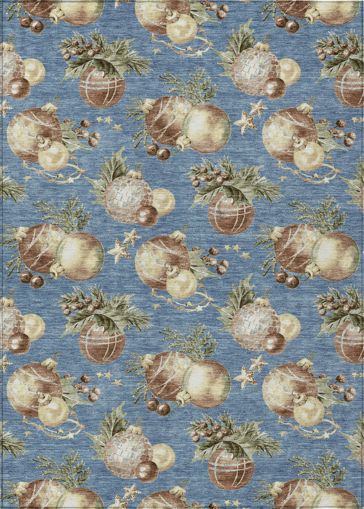 Piper Looms Chantille Christmas ACN1828 Denim Machine Washable Area Rug main image