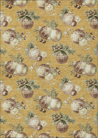 Piper Looms Chantille Christmas ACN1828 Gold Machine Washable Area Rug main image