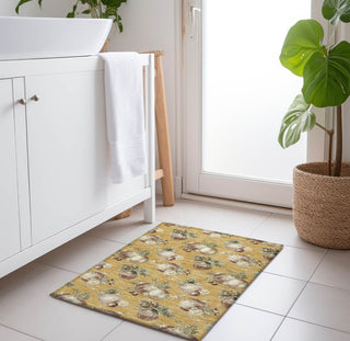 Piper Looms Chantille Christmas ACN1828 Gold Machine Washable Area Rug Scatter Lifestyle Image Feature