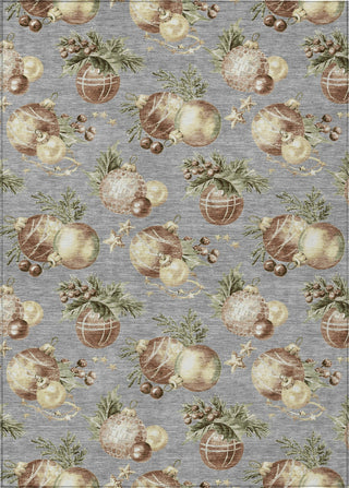 Piper Looms Chantille Christmas ACN1828 Gray Machine Washable Area Rug main image