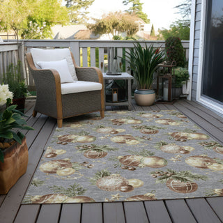 Piper Looms Chantille Christmas ACN1828 Gray Machine Washable Area Rug Outdoor Lifestyle Image Feature