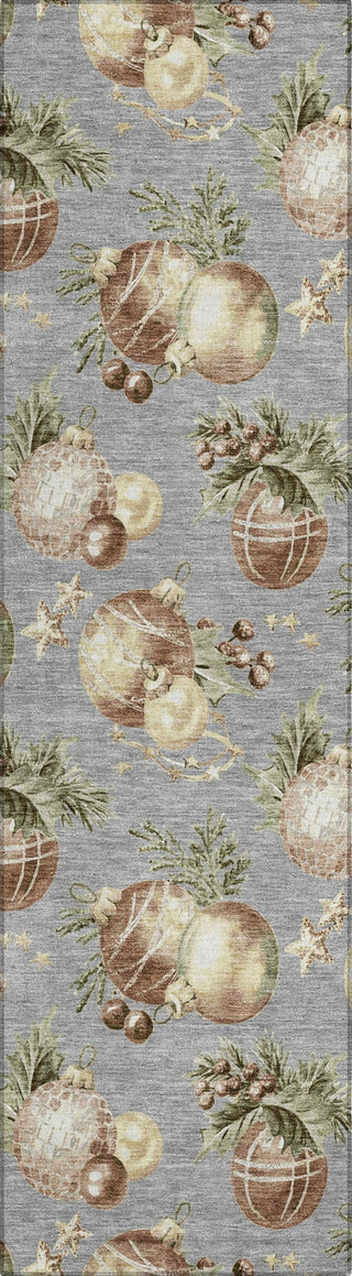 Piper Looms Chantille Christmas ACN1828 Gray Machine Washable Area Rug Runner Main Image