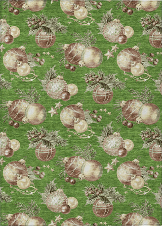 Piper Looms Chantille Christmas ACN1828 Green Machine Washable Area Rug main image