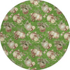 Piper Looms Chantille Christmas ACN1828 Green Machine Washable Area Rug Round Main Image