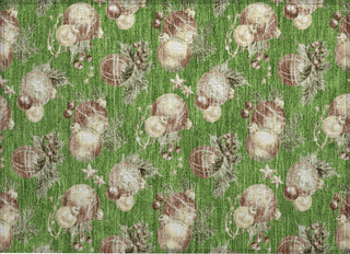 Piper Looms Chantille Christmas ACN1828 Green Machine Washable Area Rug Scatter Main Image