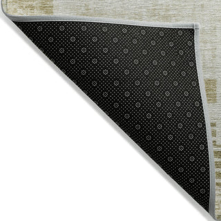 Piper Looms Chantille Geometric ACN1829 Beige Machine Washable Area Rug Backing Image