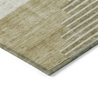 Piper Looms Chantille Geometric ACN1829 Beige Machine Washable Area Rug Corner Image