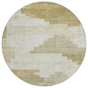 Piper Looms Chantille Geometric ACN1829 Beige Machine Washable Area Rug Round Main Image