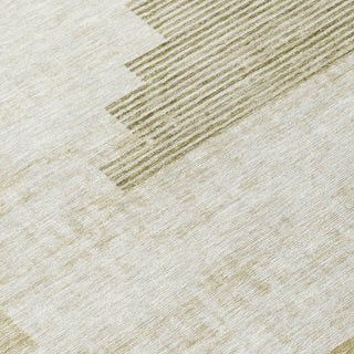 Piper Looms Chantille Geometric ACN1829 Beige Machine Washable Area Rug Swatch Image