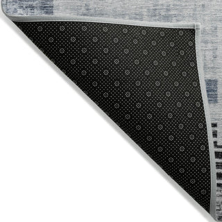 Piper Looms Chantille Geometric ACN1829 Blue Machine Washable Area Rug Backing Image