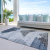 Piper Looms Chantille Geometric ACN1829 Blue Machine Washable Area Rug Outdoor Lifestyle Image Feature