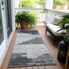 Piper Looms Chantille Geometric ACN1829 Blue Machine Washable Area Rug Runner Outdoor Lifestyle Image Feature