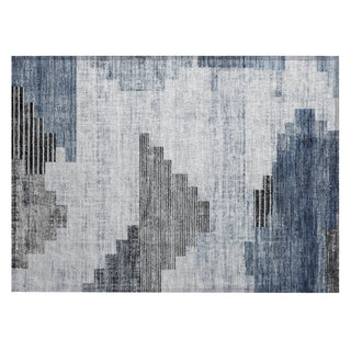 Piper Looms Chantille Geometric ACN1829 Blue Machine Washable Area Rug Scatter Main Image