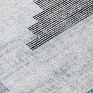 Piper Looms Chantille Geometric ACN1829 Blue Machine Washable Area Rug Swatch Image