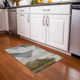 Piper Looms Chantille Geometric ACN1829 Brown Machine Washable Area Rug Scatter Lifestyle Image Feature